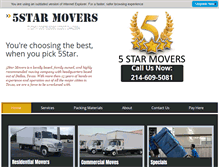 Tablet Screenshot of 5starmovers.org